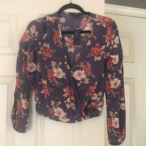 Long sleeve floral blouse by American Eagle